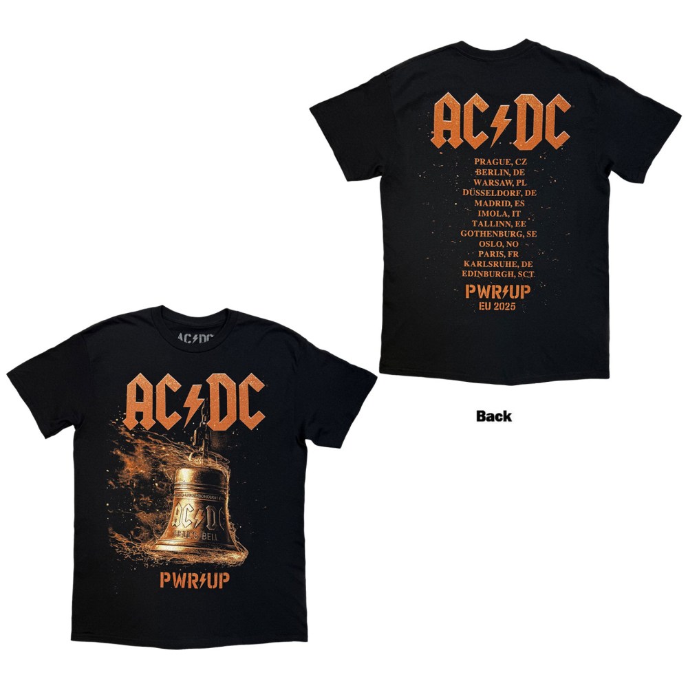 AC/DC - Bell Lightning EU Tour '25 Herren TShirt - Schwarz